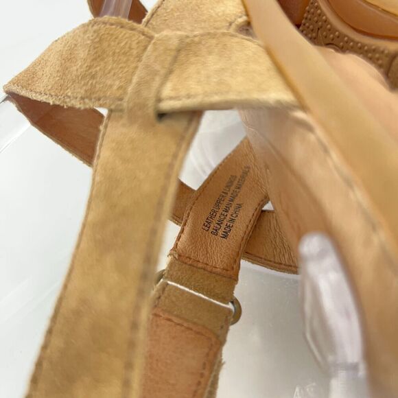 Born Womens Sandal Size 8 Brown Suede Leather Flat Slingback Open Toe Shoe - Picture 9 of 13